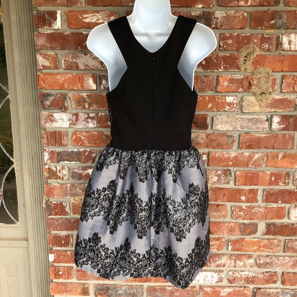Aqua party dress black and silver size medium - Picture 4 of 8